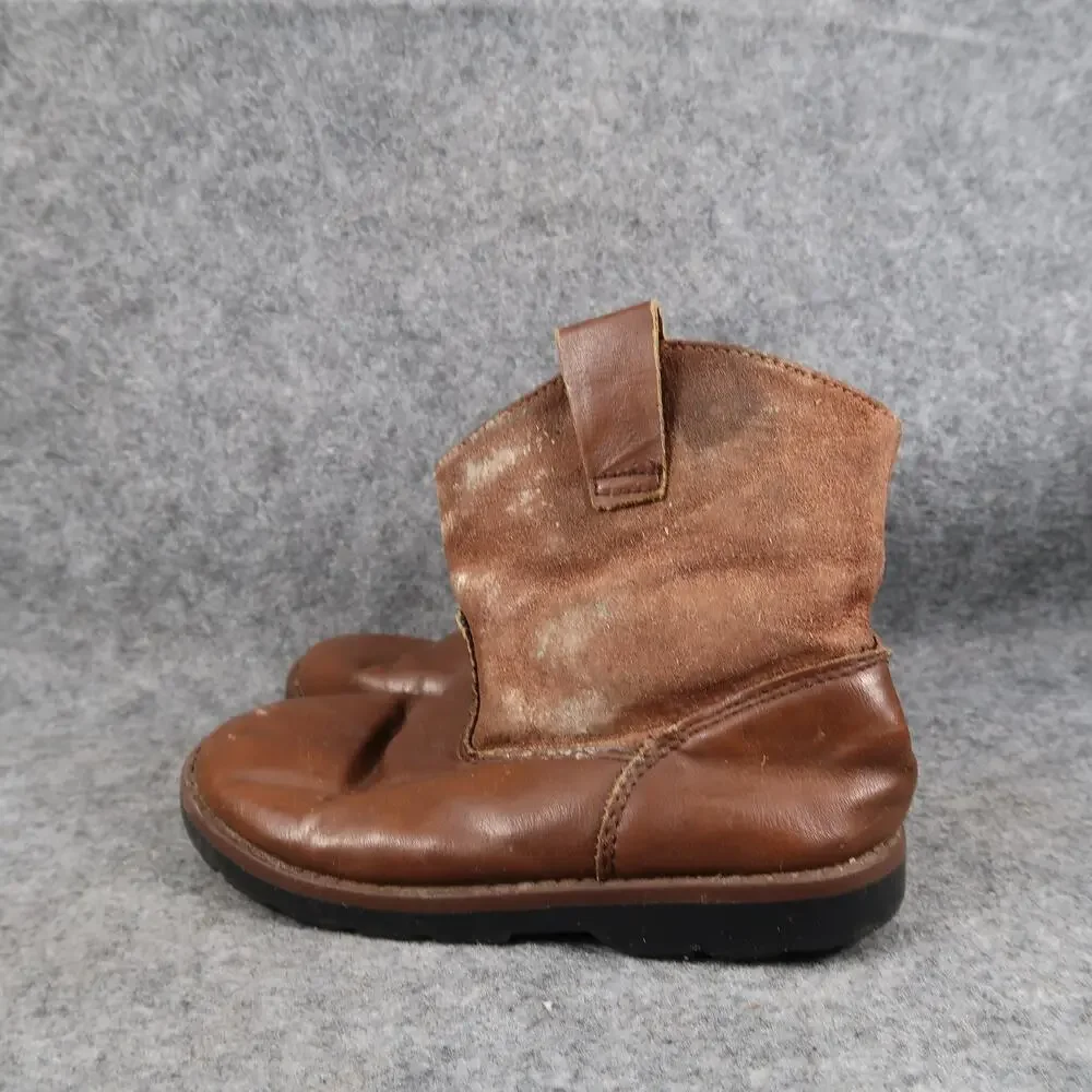 Kids Boots Shoes Toddler 10 Pull On Brown Western Cowboy Walking Play
